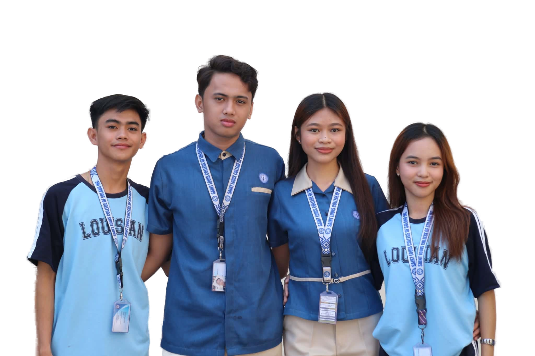 Louisian students in their school uniforms